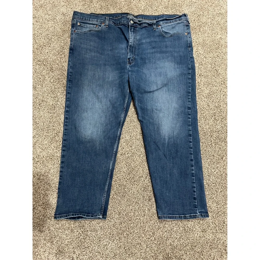 Levis 502 Regular‎ Taper Mens Jeans W50 L30 Blue Denim Medium Wash 59684-0003